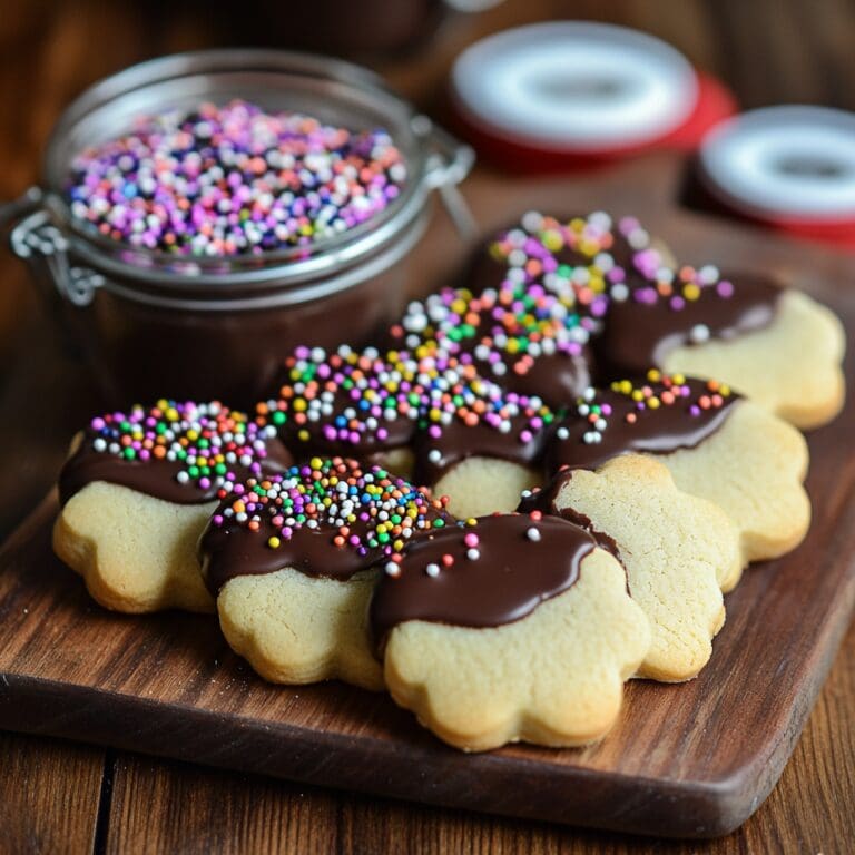 Chocolate dipped sugar cookies