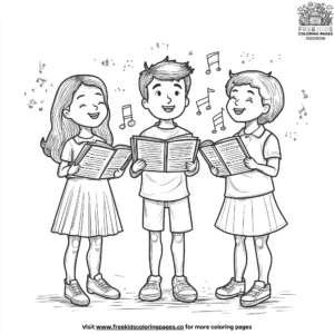 Choir practice coloring pages