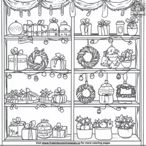 Christmas shop coloring pages