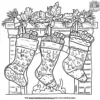 Christmas Stockings Coloring Pages