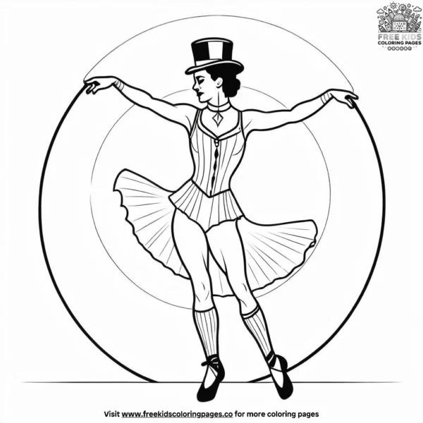 Circus dance coloring pages