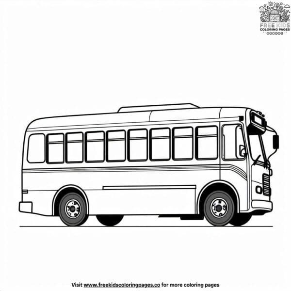 City bus adventure coloring pages