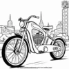 City Ride Bicycle Coloring Pages