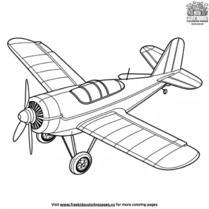 Classic Plane Coloring Pages