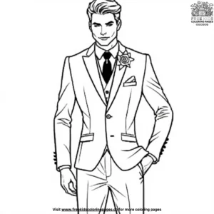 Classic Suits Coloring Pages