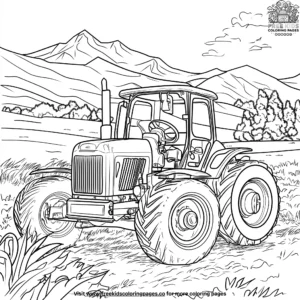 Classic tractor coloring pages