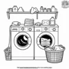 Clean Laundry Day Coloring Pages