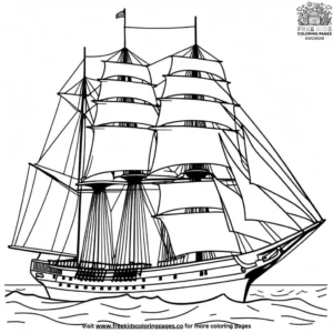 Clipper Ship Coloring Pages