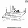 Coast Guard Boat Coloring Pages