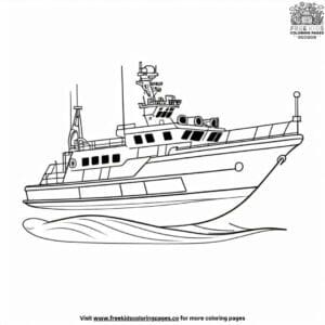 Coast Guard Boat Coloring Pages