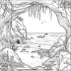 Coastal Cave Adventure Coloring Pages