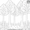 Colorful Autumn Forest Coloring Pages