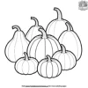 Colorful Autumn Gourds Coloring Pages