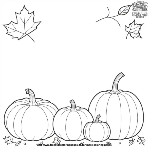 Colorful autumn harvest coloring pages