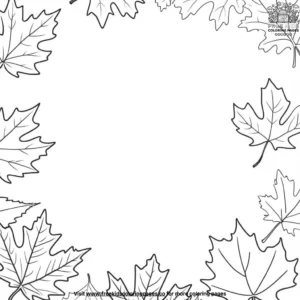 Colorful Autumn Leaves Coloring Pages