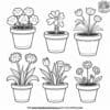 Colorful Flower Pot Creations Coloring Pages