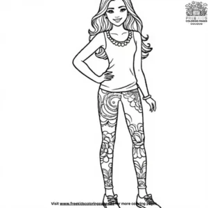 Colorful Leggings Coloring Pages