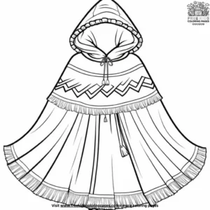 Colorful Ponchos Coloring Pages