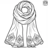 Colorful Scarves Coloring Pages