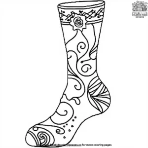 Colorful Socks Fashion Coloring Pages