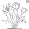 Colorful Spring Blossoms Coloring Pages