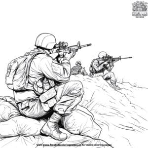 Combat ready coloring pages