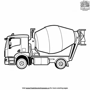 Concrete Truck Coloring Pages