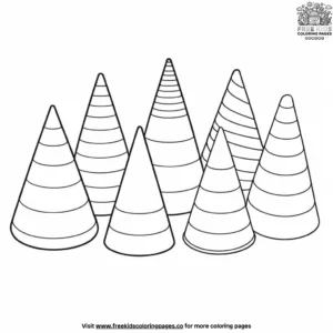 Cones Coloring Pages