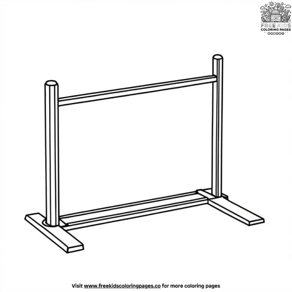 Construction barrier coloring pages