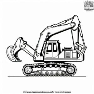 Construction Digger Coloring Pages