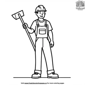 Construction Worker Coloring Pages