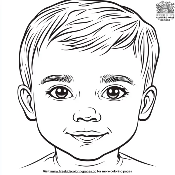 Content faces coloring pages