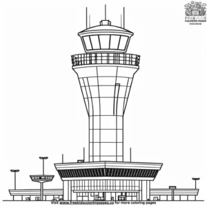 Control Tower Coloring Pages