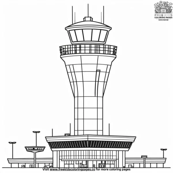 Control tower coloring pages