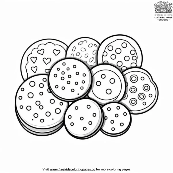 Cookie fun coloring pages