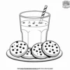 Cookies and Milk Coloring Pages