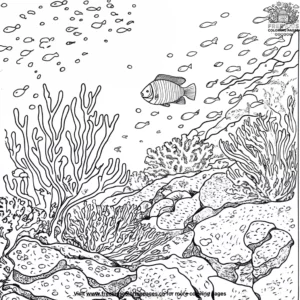 Coral reef creatures coloring pages