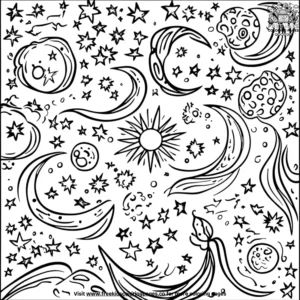 Cosmic Shapes Coloring Pages