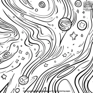 Cosmic Swirls Coloring Pages