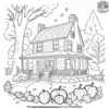 Cozy Autumn Scenes Coloring Pages