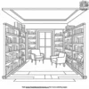 Cozy Bookstore Coloring Pages