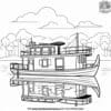 Cozy Houseboat Coloring Pages