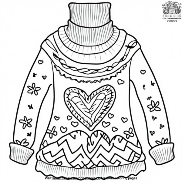 Cozy sweaters coloring pages