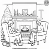 Cozy Thanksgiving Fireside Coloring Pages