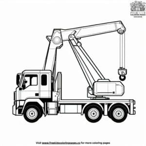 Crane Truck Lift Coloring Pages