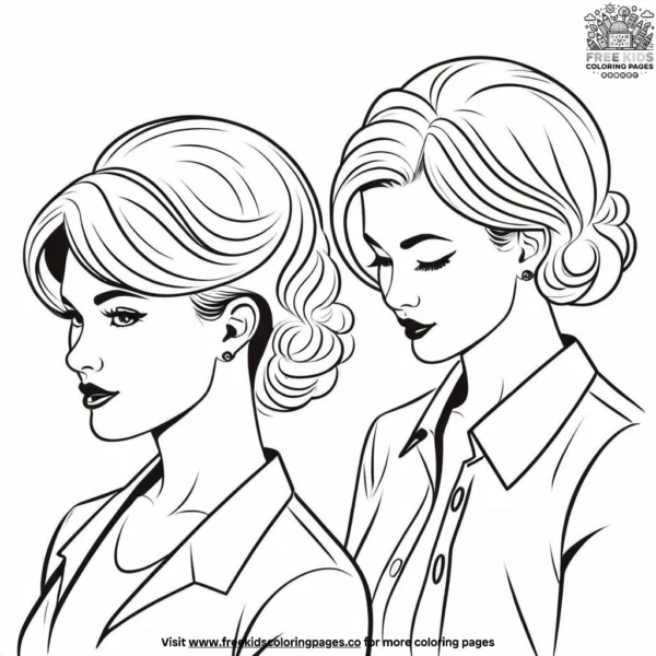 Creative hairstylist coloring pages