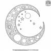 Crescent Moon Coloring Pages