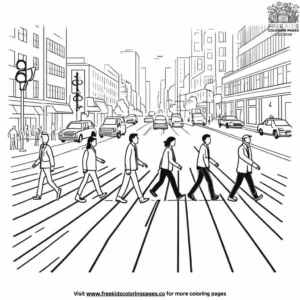 Crossing the Street Coloring Pages