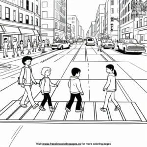 Crosswalk Champion Coloring Pages