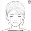 Crying Faces Coloring Pages